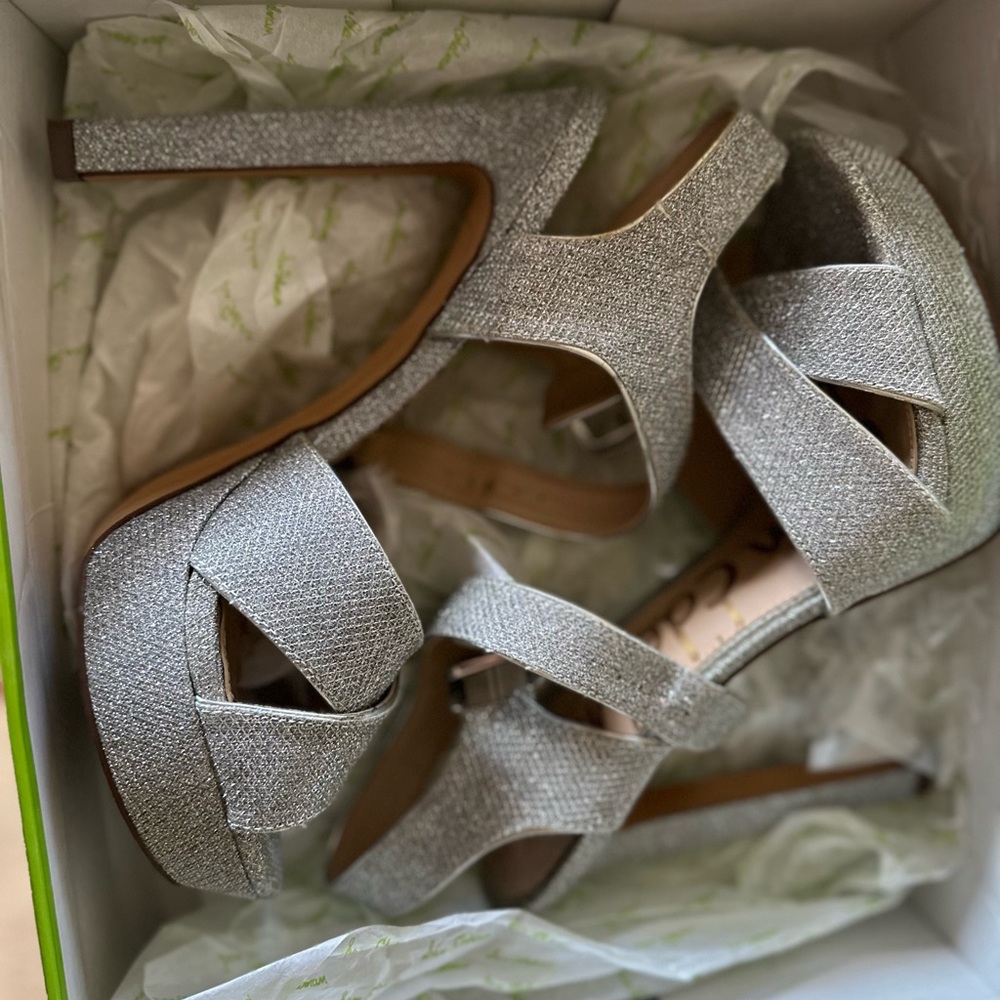 Sam Edelman Elegant Silver Women's Heels